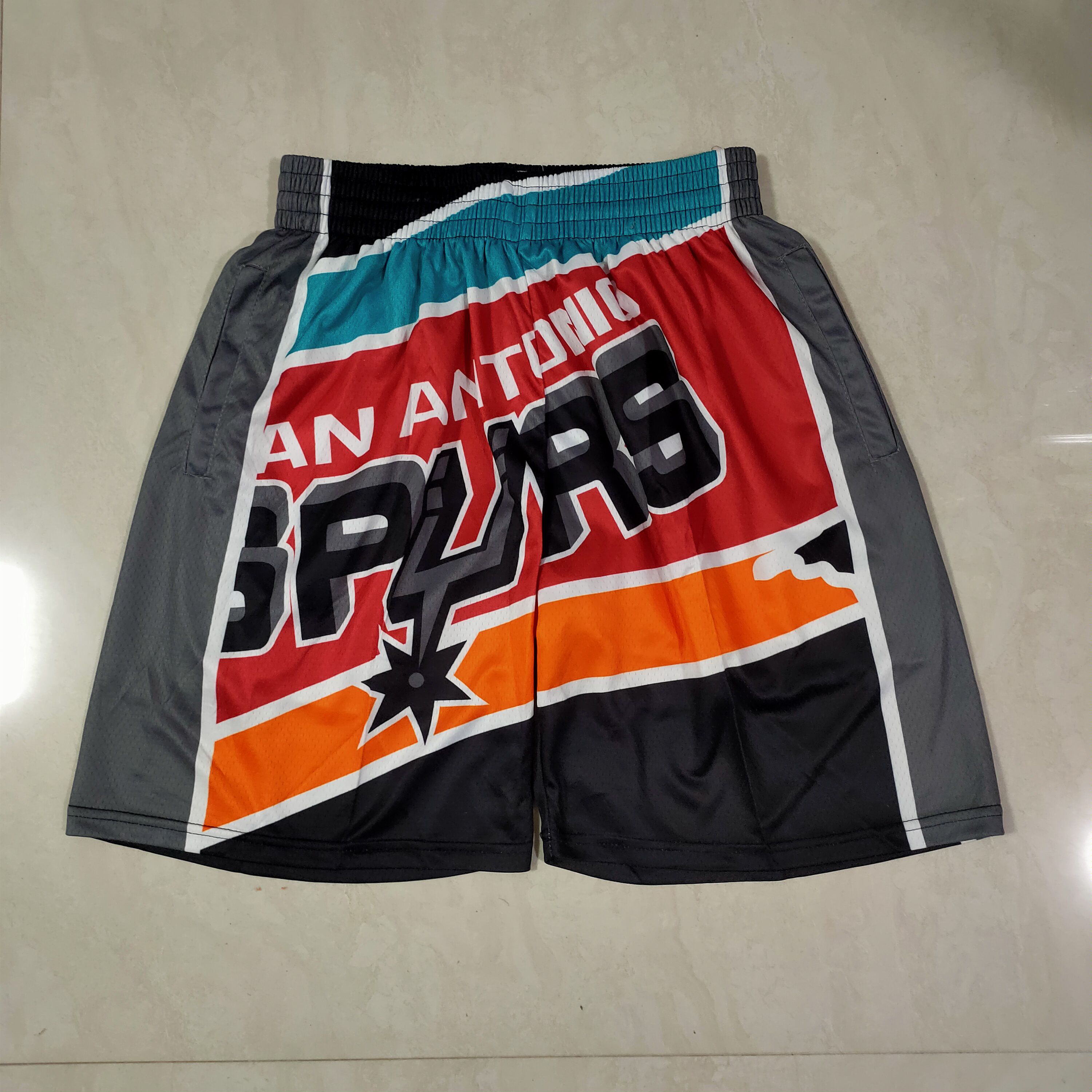 Cheap Men NBA 2021 San Antonio Spurs Black Shorts